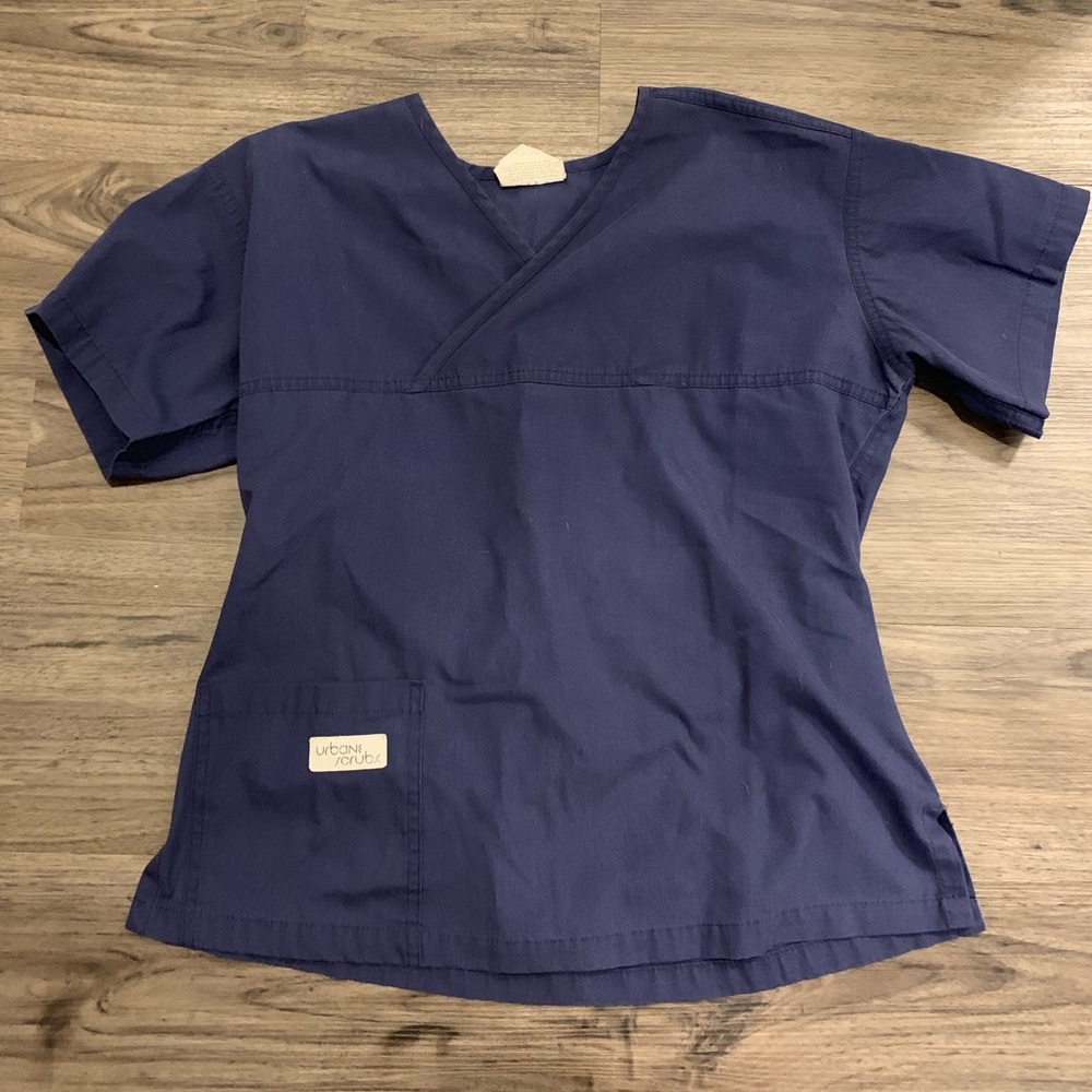 Navy blue scrub top | size XS